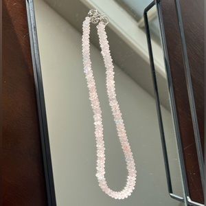 Sterling Silver Rose Quartz Beaded Necklace